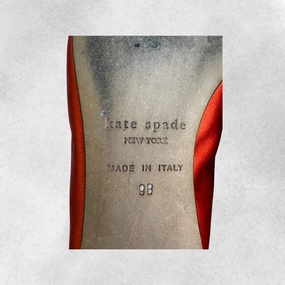 Orange Kate Spade Ballerinas with Bow - Picture 7 of 7